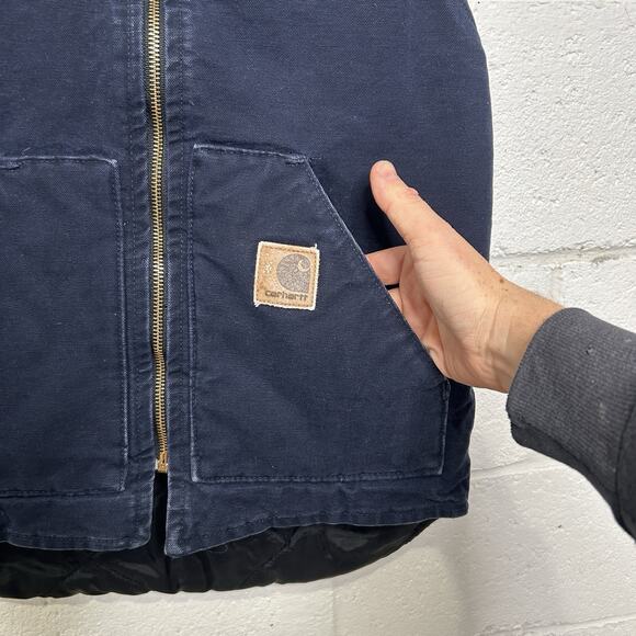 Vintage Carhartt Quilted Artic Vest “Midnight Blue” V02 MDT - Picture 5 of 8